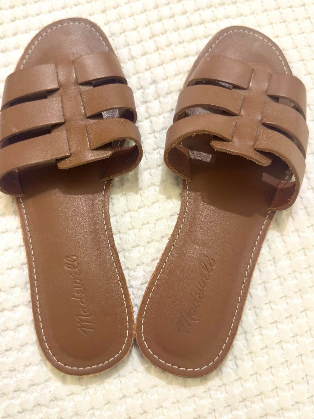 Madewell Women's Brown Leather The Boardwalk Fisherman Sandals Size sz 7,5